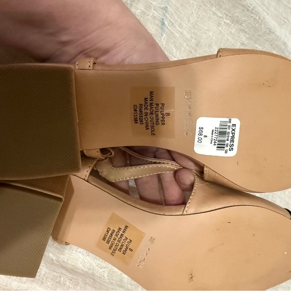 Express Tan and Black Women's Slingback Shoes Size 8 - Picture 5 of 5
